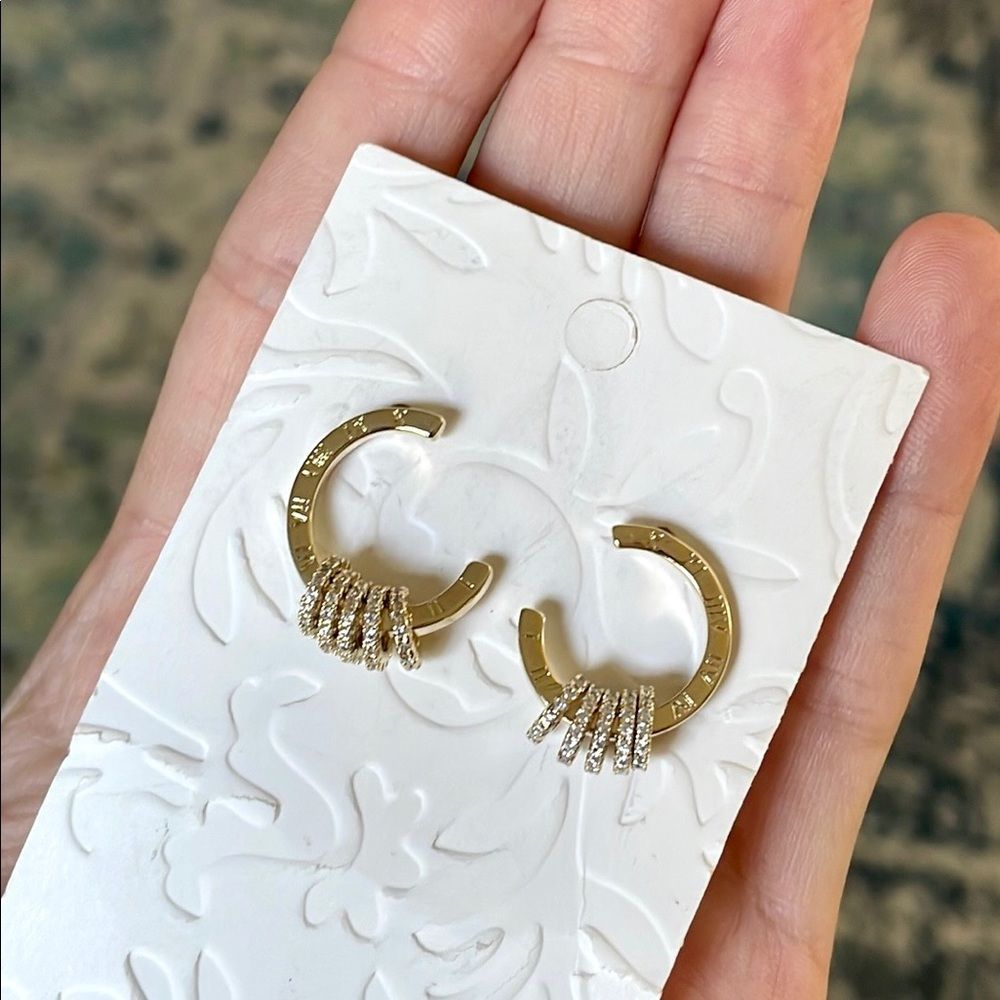 New Numeral Post Earrings Boutique Luxury CZ Rings